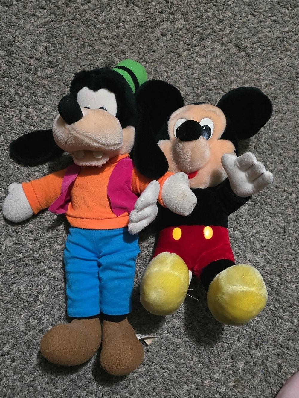 Vintage! Goofy &Mickey Mouse Plush Toy - Walt Disney World 1980s